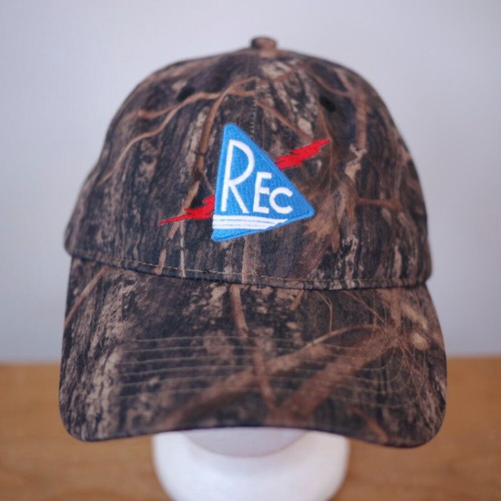 Pacific Headwear "REC" Logo Woodland Camo Hunting Cap Hat One Size Adjust 685C